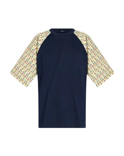 Takeshy Kurosawa Man T-shirt Navy Size L Cotton In Blue