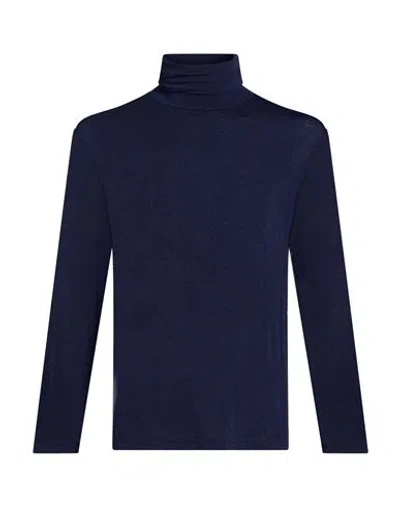 Takeshy Kurosawa Man Turtleneck Blue Size Xxl Tencel, Wool, Elastane