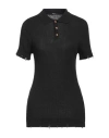 Takeshy Kurosawa Woman Sweater Black Size Xl Cotton, Acrylic In Black
