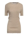 Takeshy Kurosawa Woman Sweater Sand Size Xxl Cotton, Acrylic In Beige