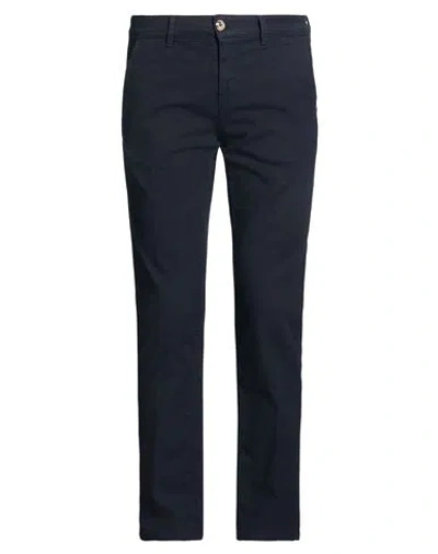 Take-two Man Pants Navy Size 28 Cotton, Elastane In Blue