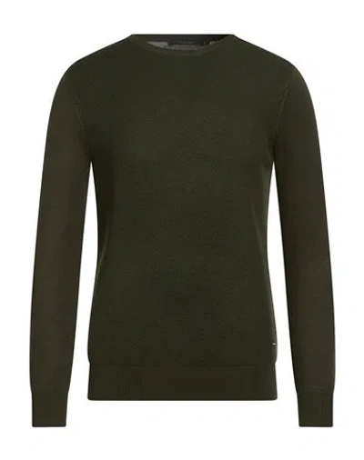 Take-two Man Sweater Military Green Size S Viscose, Nylon In Purple