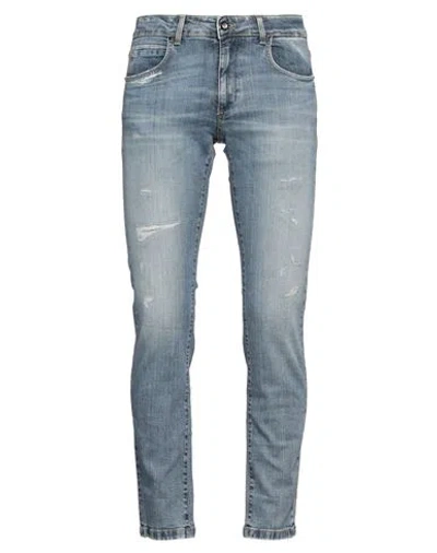 Take-two Man Jeans Blue Size 40 Cotton, Elastane