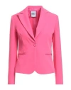 Take-two Woman Blazer Fuchsia Size M Polyester, Elastane In Pink