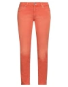 Take-two Woman Jeans Orange Size 31 Cotton, Elastane In Orange
