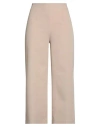 Take-two Woman Pants Beige Size Xl Polyester, Viscose, Elastane In Beige