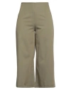Take-two Woman Pants Military Green Size Xl Polyester, Viscose, Elastane