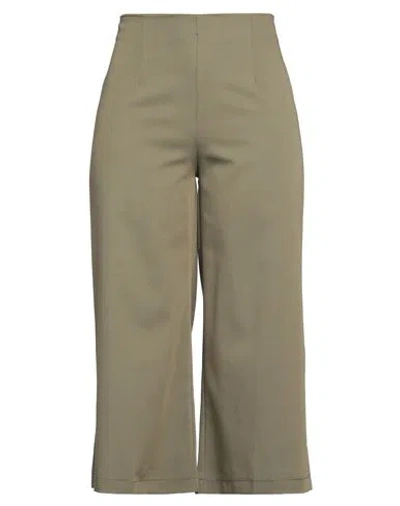 Take-two Woman Pants Military Green Size Xl Polyester, Viscose, Elastane
