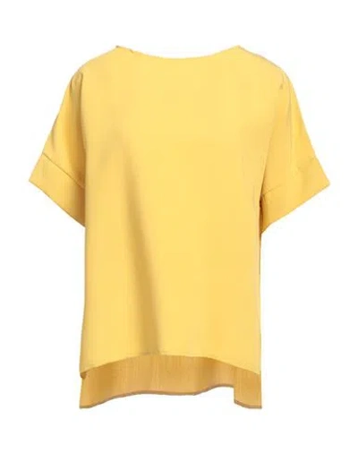 Take-two Woman Top Mustard Size L Viscose, Polyester In Yellow