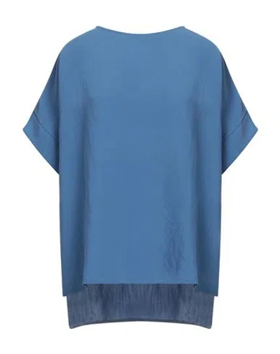 Take-two Woman Top Slate Blue Size Xl Viscose, Polyester