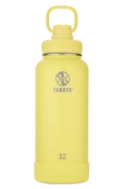 Takeya Actives 32 Oz. Spout Water Bottle In Yellow