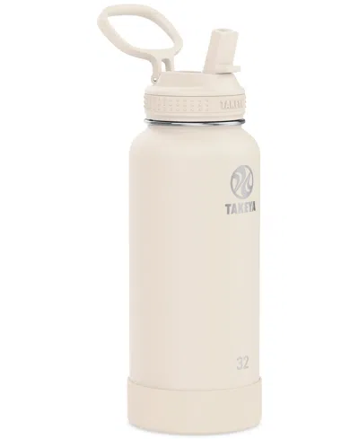 Takeya Actives Straw 32-oz. Stainless Steel Insulated Bottle In Oatmilk