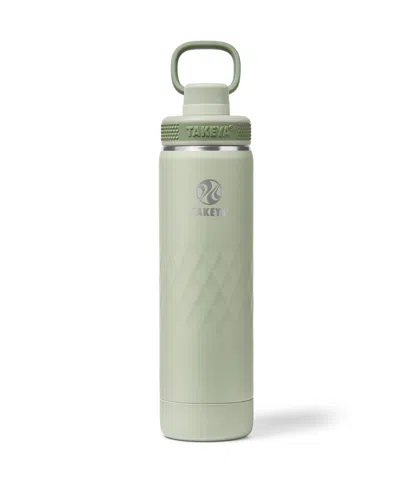 Takeya Sport 22 Oz. Triple-insulated Water Bottle With Spout Lid In Green