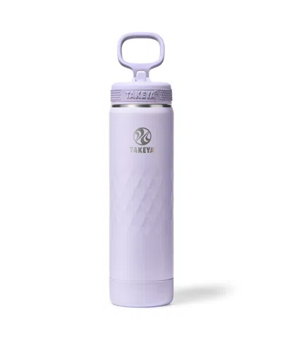 Takeya Sport 22 Oz. Triple-insulated Water Bottle With Spout Lid In Silver