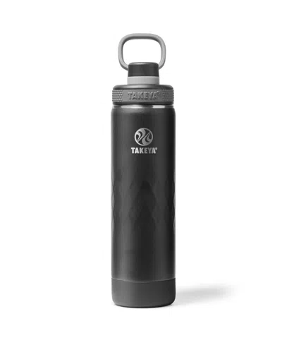 Takeya Sport 22 Oz. Triple-insulated Water Bottle With Straw Lid In Black