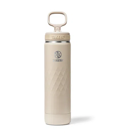 Takeya Sport 22 Oz. Triple-insulated Water Bottle With Straw Lid In Brown