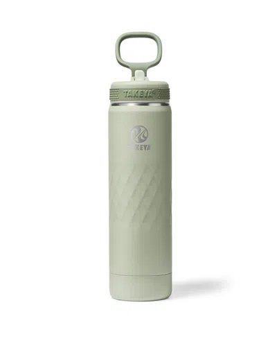 Takeya Sport 22 Oz. Triple-insulated Water Bottle With Straw Lid In Green