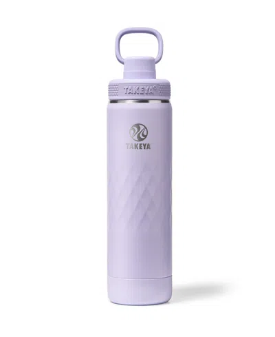 Takeya Sport 22 Oz. Triple-insulated Water Bottle With Straw Lid In Silver