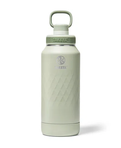 Takeya Sport 32 Oz. Triple-insulated Water Bottle With Spout Lid In Green