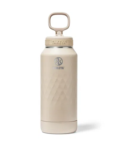 Takeya Sport 32 Oz. Triple-insulated Water Bottle With Straw Lid In Brown