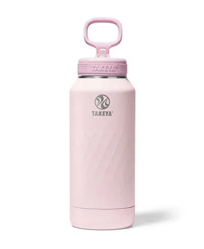 Takeya Sport 32 Oz. Triple-insulated Water Bottle With Straw Lid In Pink