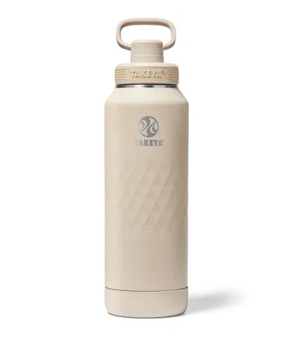 Takeya Sport 40 Oz. Triple-insulated Water Bottle With Spout Lid In Brown