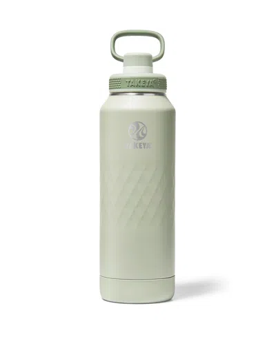 Takeya Sport 40 Oz. Triple-insulated Water Bottle With Spout Lid In Green