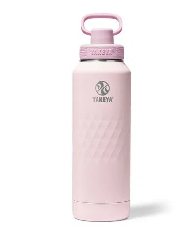 Takeya Sport 40 Oz. Triple-insulated Water Bottle With Spout Lid In Pink