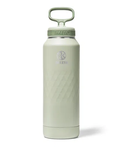 Takeya Sport 40 Oz. Triple-insulated Water Bottle With Straw Lid In Green