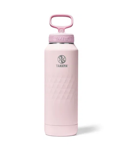 Takeya Sport 40 Oz. Triple-insulated Water Bottle With Straw Lid In Pink