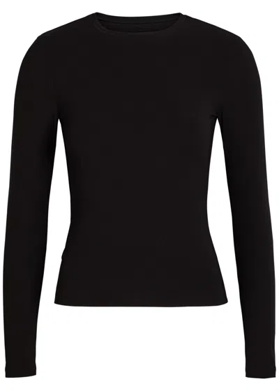 Tala 365 Ribbed Stretch-modal Top In Black