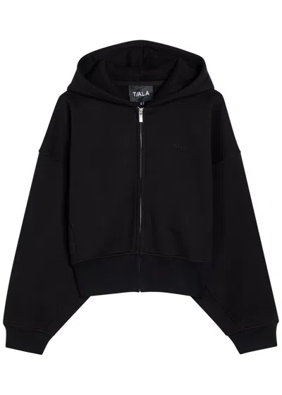 Tala Cocoon Hooded Jersey Sweatshirt In Black