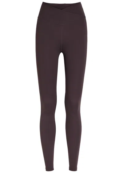 Tala Dayflex Cross-over Stretch-jersey Leggings In Brown