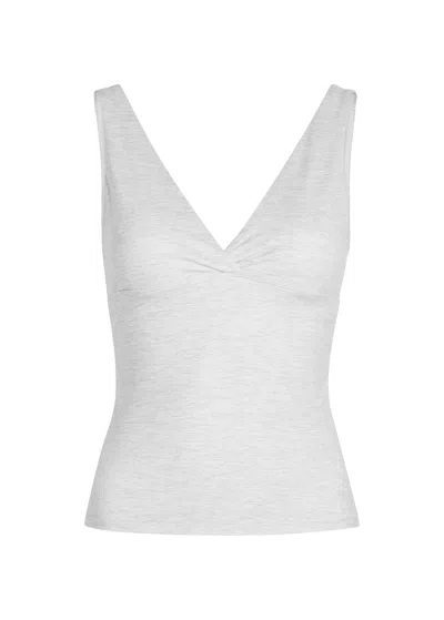 Tala Dayflex V-neck Stretch-jersey Vest In Gray