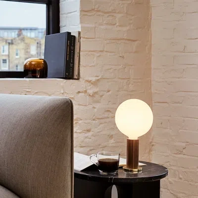 Tala Knuckle 11" Globe Lamp In Walnut