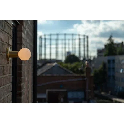 Tala Lochan Aluminum Flush Mounted Sconce In Brass