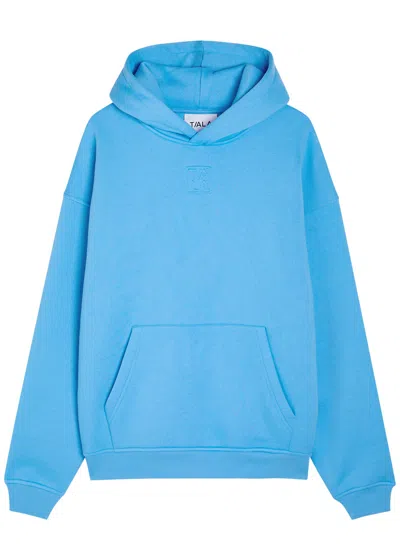 Tala Logo-embossed Cotton-blend Sweatshirt In Blue