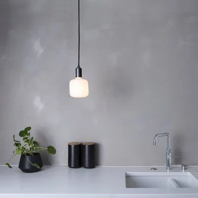 Tala Oblo 1 - Light Single Cylinder Pendant In Matte Black