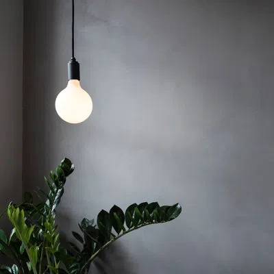 Tala Porcelain Ii 1 - Light Single Globe Pendant In Matte Black