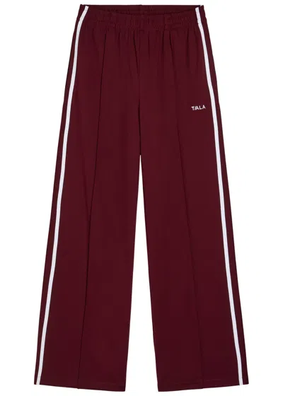 Tala Striped Straight-leg Jersey Sweatpants In Red