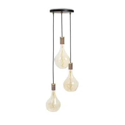 Tala Voronoi Ii 3 - Light Cluster Bulb Pendant In Walnut