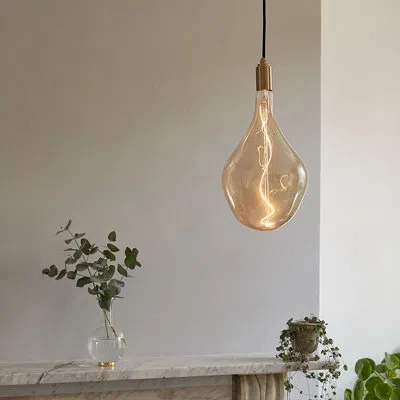 Tala Voronoi Iii 1 - Light Single Bulb Pendant In Brass