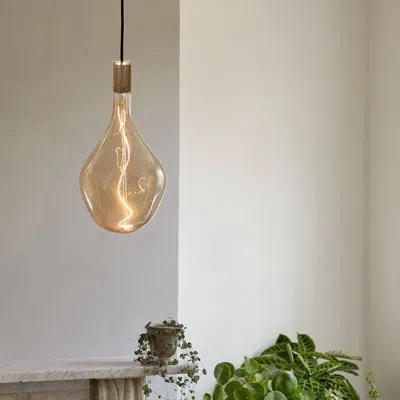 Tala Voronoi Iii 1 - Light Single Bulb Pendant In Oak
