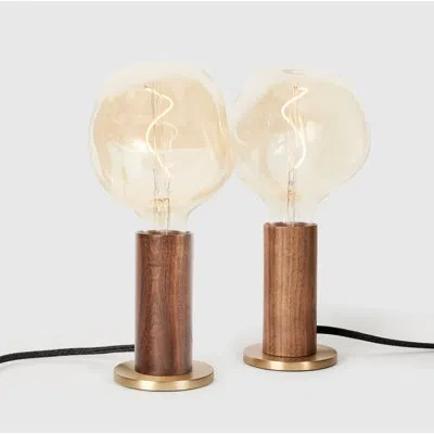 Tala Walnut Kncukle Table Lamp With Sphere Iv In Brown