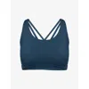 Tala Womens  Skinluxe Removable-pad Stretch-woven Sports Bra In Blue