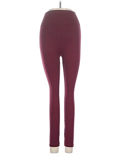 Pre-owned Tala Yoga Pants In Burgundy
