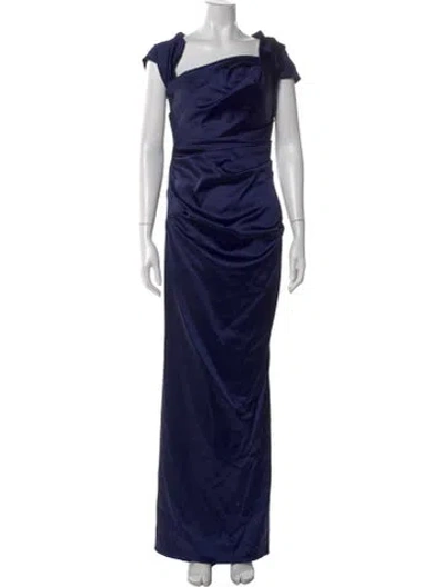 Pre-owned Talbot Runhof Asymmetrical Long Dress In Multi
