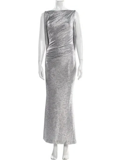 Pre-owned Talbot Runhof Bateau Neckline Long Dress