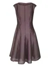 Talbot Runhof Boat-neck Mini Dress In Purple