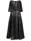 Talbot Runhof Bogna5 Midi Dress In Black